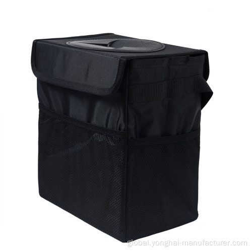 Foldable Car Garbage Can Chair back bin with lid waterproof storage bin Manufactory